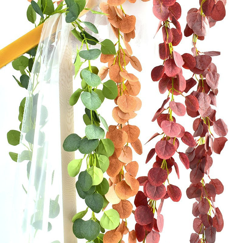 75" Artificial Eucalyptus Vine with 146 Leaves, Trailing Faux Greenery for Weddings, Home Decor, and Commercial Spaces