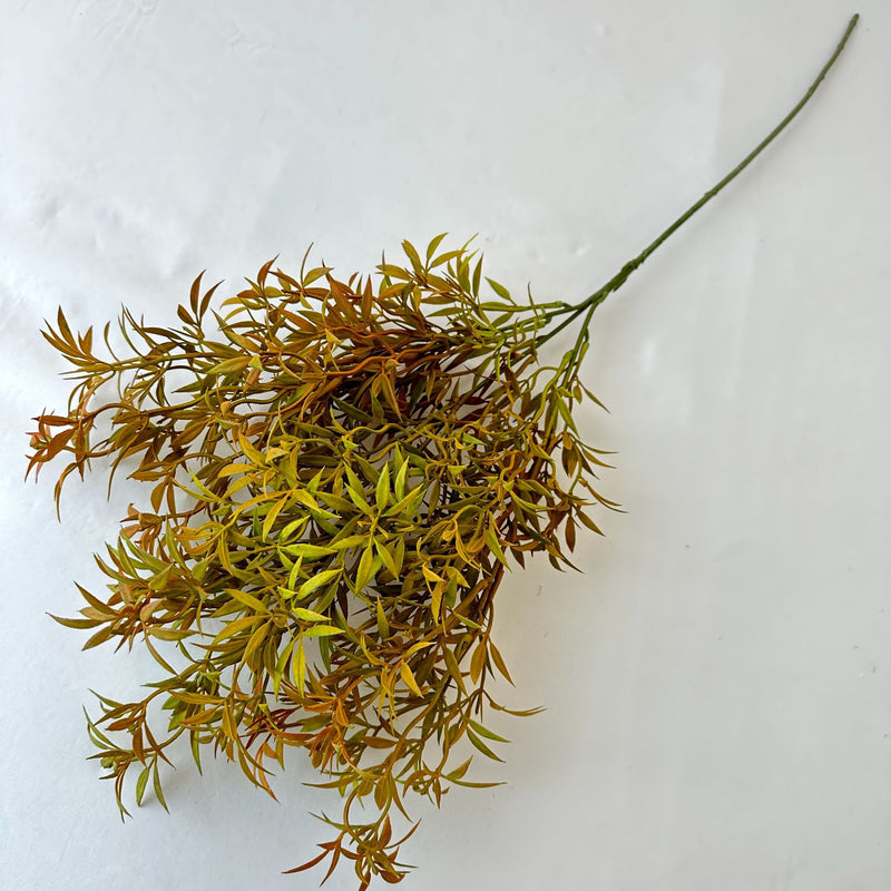 Single Stem Artificial Star Grass, 32" Long Faux Botanical with 39 Leaf Clusters, Plastic Rustic Decor for Weddings & Home