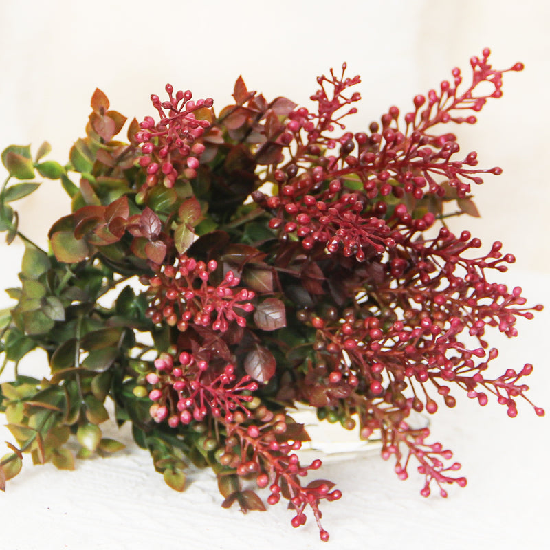 Artificial Eucalyptus Bush, 16" Tall, UV-Resistant for Indoor & Outdoor Use