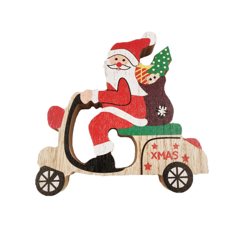 Bulk Christmas Ornaments Santa Rides Bicycle with Gifts Accessories Wholesale