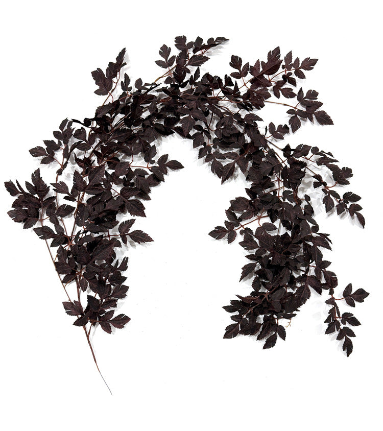 Artificial Trumpet Vine with Autumn Maple Leaves, 71" Long Faux Trailing Vine for Fall Decor, Thanksgiving Home & Wedding Centerpieces