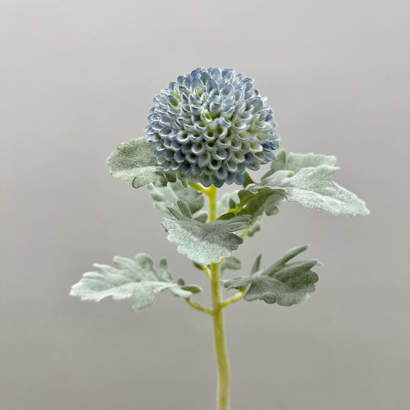 Artificial Chrysanthemum Pompon Single Stem, 14.5" Fluffy Faux Flower for Wedding Centerpieces, Home Decor, Office & Events