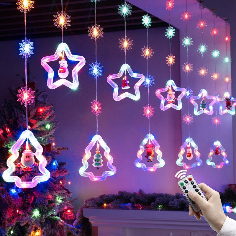 Bulk Christmas String Lights Ornaments with Snowflakes Fairy Window Lights for Xmas Party Decor Wholesale