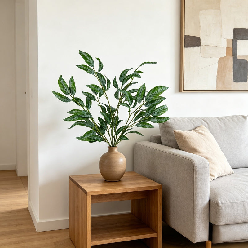 Artificial Snake Plant Bush, 25" Tall Realistic Faux Sansevieria Trifasciata, Modern Home & Office Decor, Zero Maintenance Fake Plants for Indoor Spaces