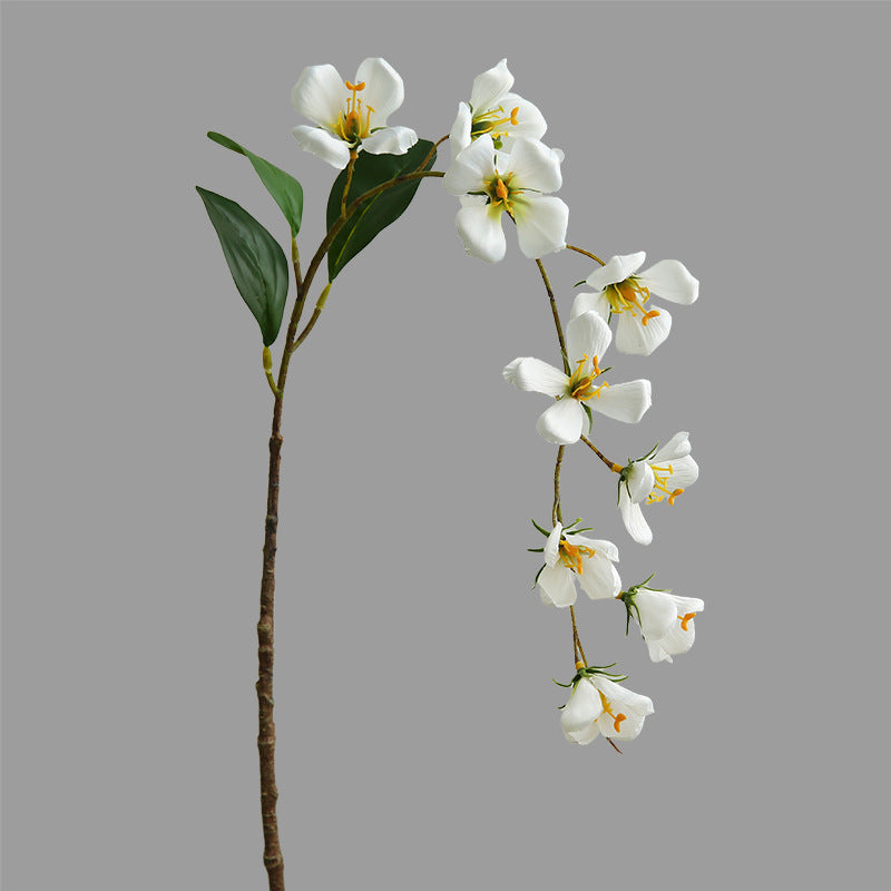 Artificial Dogwood Flower Stem, 33" Tall Silk Single Branch with 9 Blooms, Realistic Faux Floral for Home Decor, Wedding Centerpieces, Table Arrangements