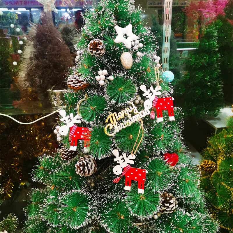 Lot de 5 décorations suspendues en forme d'élan avec corde pour décoration de fête de Noël, vente en gros