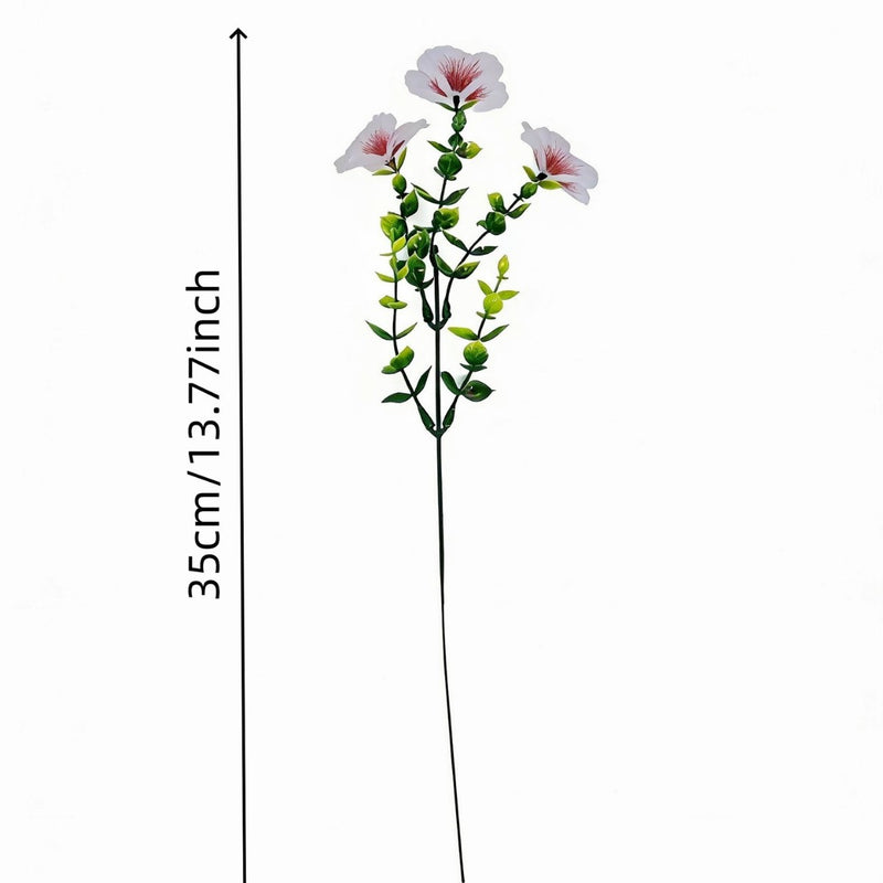 Artificial Eucalyptus Single Stem with 3 Blooms, 14" Silk-Like Faux Greenery for Wedding Centerpieces, Home Decor