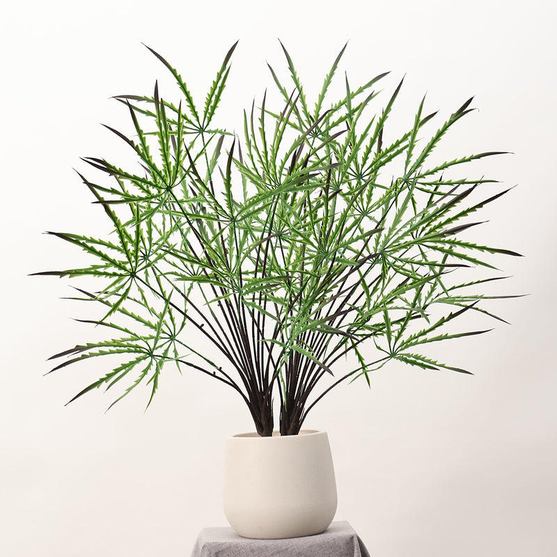 Artificial Aralia Plant Bush, Faux Tropical Greenery Stem, Nordic Style, for Home Decor, Office or Storefront Display