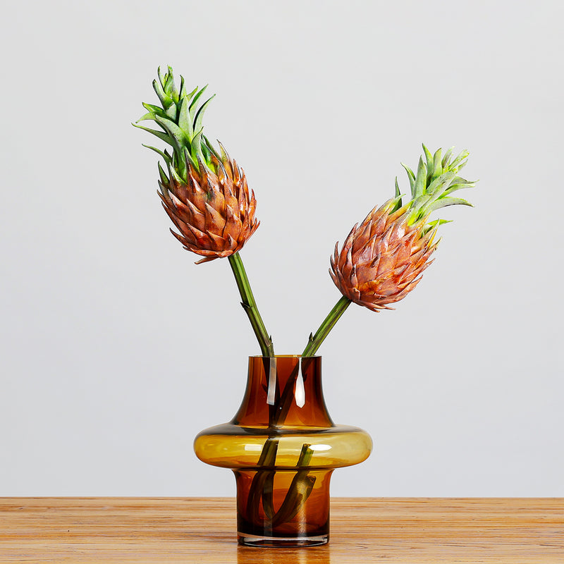 Artificial Pineapple Top Single Stem, Tropical Faux Plant for Home Decor, Wedding Centerpieces & Commercial Displays