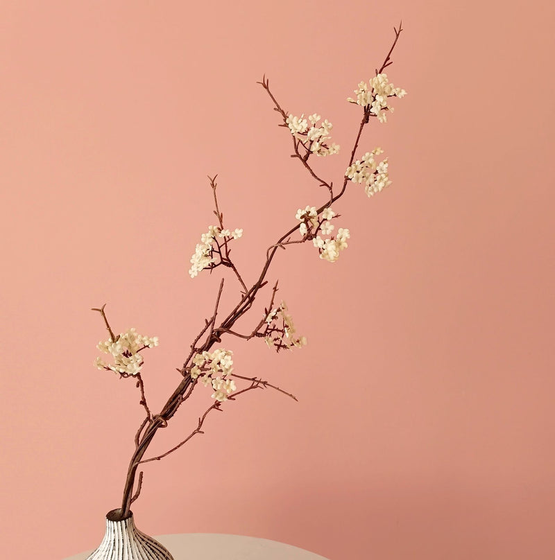 Artificial Cherry Blossom Branch, 34" Tall, Bendable Stems for Home Decor, Wedding, and Commercial Use