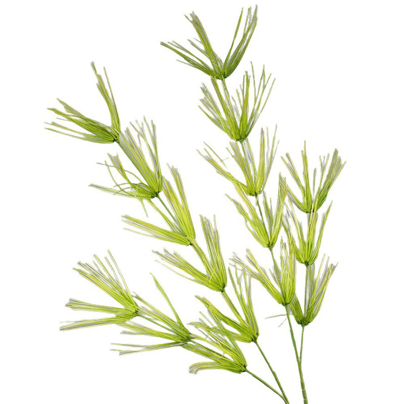 Artificial Bamboo Leaf Bush, Faux Greenery Stem in Green Silk-Like Fabric, Indoor Outdoor Home, Office & Event Decor