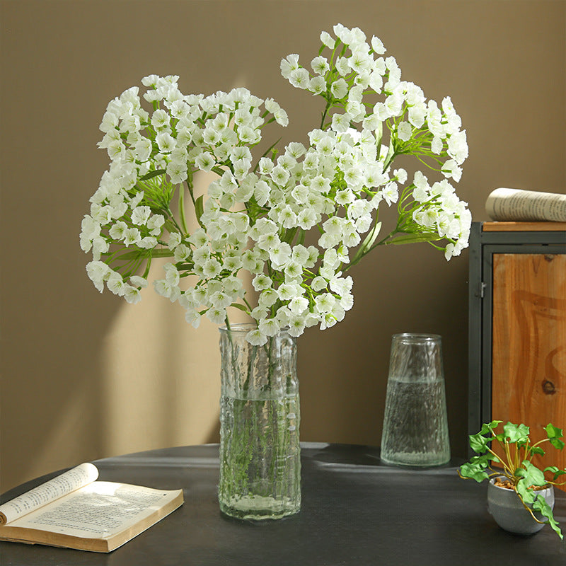 Single Stem Artificial Carnation with 3 Blooms, 28" Height, Silk-Like Fabric, Modern Home Decor, Wedding, Office Styling