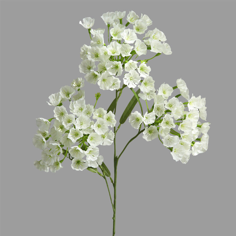 Single Stem Artificial Carnation with 3 Blooms, 28" Height, Silk-Like Fabric, Modern Home Decor, Wedding, Office Styling