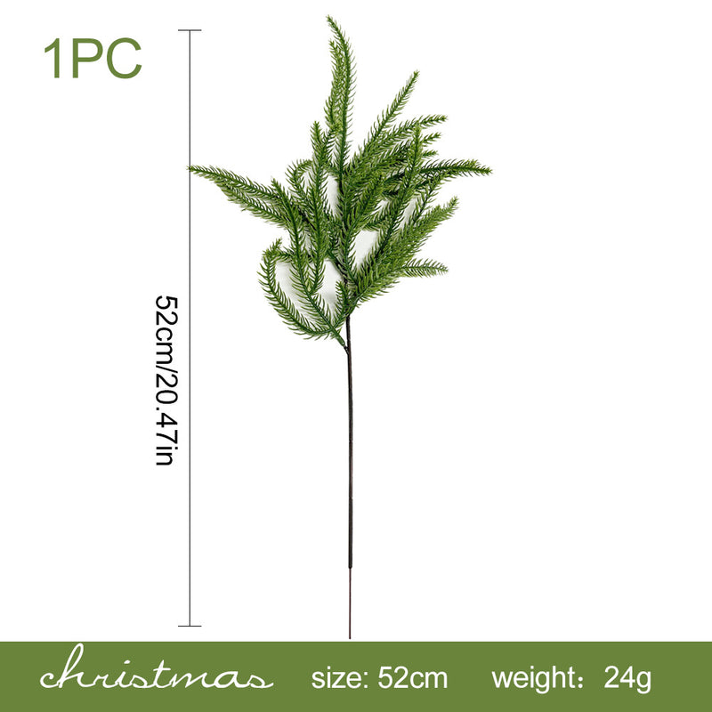 Artificial Red Berry Pine Needle & Cypress Leaf Stem, Faux Christmas Greenery Pick for Holiday Decor, Wreaths & Floral Arrangements