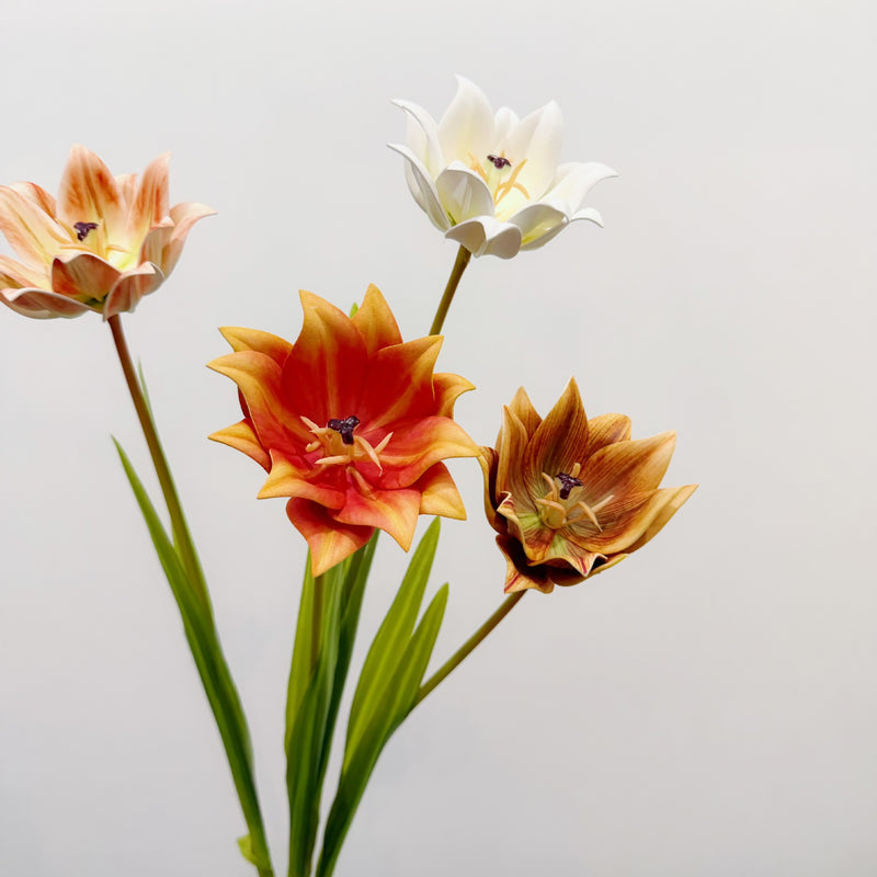 27" Artificial Tulip Stem, Single Bloom Faux Flower for Home Decor, Weddings & Events, Allergy-Free & Zero Maintenance