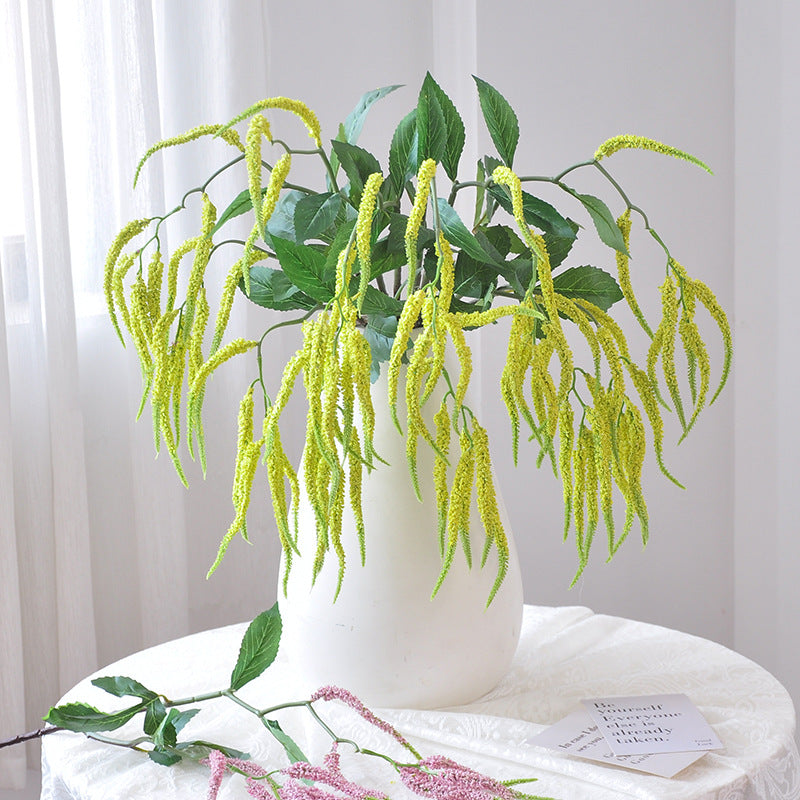 Artificial Love Tears (Amaranthus) Single Stem with 15 Blooms, 33" Long, PVC & Silk-Like Faux Flowers for Wedding Decor & Home Styling