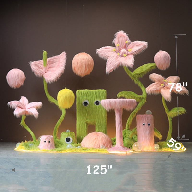 Arrangement de fleurs géantes de luxe en vrac pour centre commercial, bureau, vente en gros