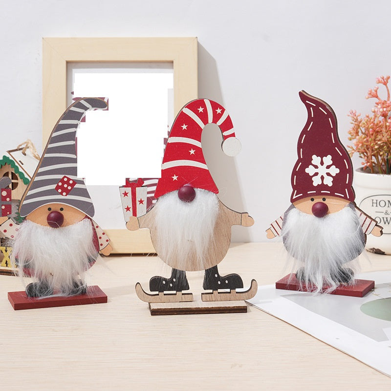 Lot de 3 décorations de Noël rustiques en forme de gnome suédois pour table de fête de Noël, panneaux de cuisine, décoration de bureau, vente en gros