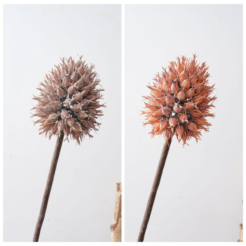 Artificial Bromeliad Fruit Stem, Single Stem Faux Allium Ball Flower, Modern Home, Wedding & Event Decor