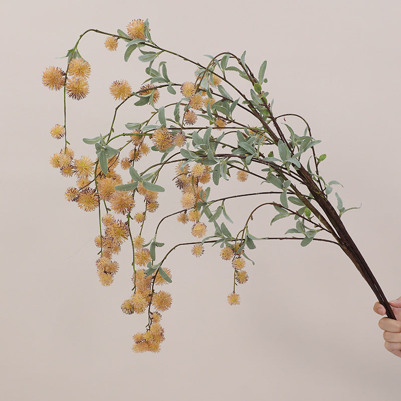 Artificial Long-Stem Thistle Bush, Modern Home Decor, Wedding & Event Styling, 45.7 Inches
