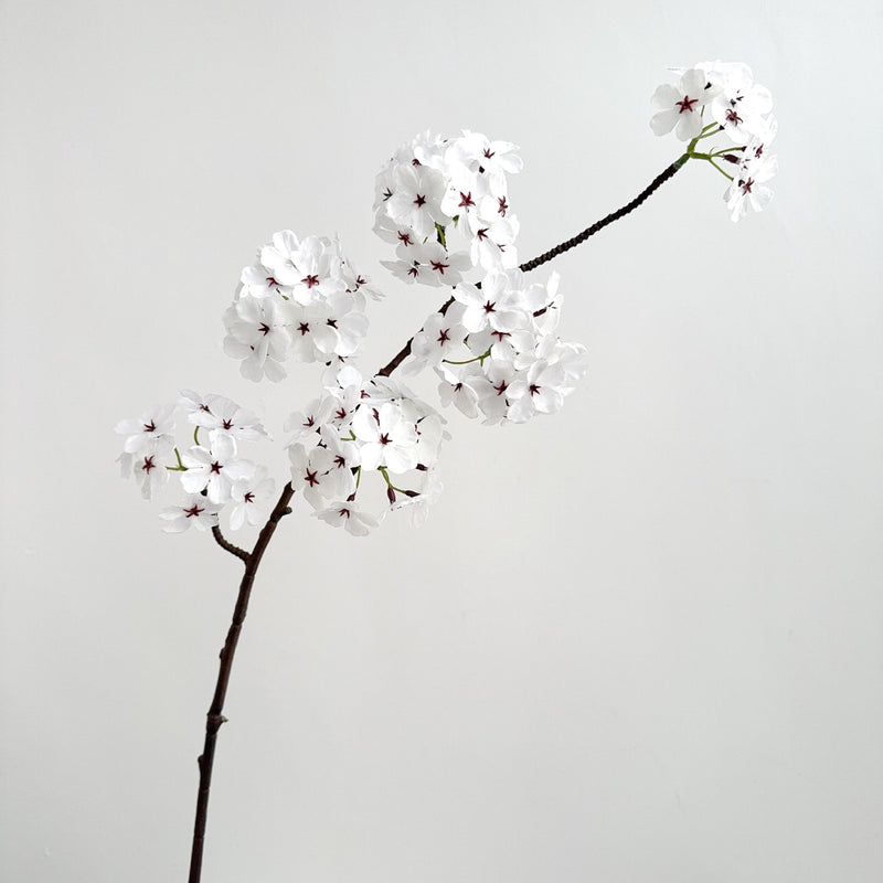 36" Artificial Pear Blossom Bush with 6 Blooms, Silk-Like Faux Flowers for Weddings, Home Decor, and Events