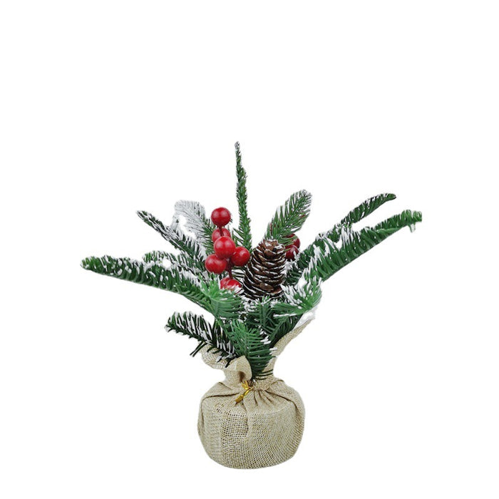 Bulk Artificial Plant Ornaments with Pine Cone Red Fruit Stems for Xmas Party Decor Wholesale
