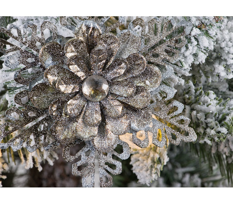 Bulk Christmas Ornaments Wood Hollow-out Snowflake with Pine Cone Xmas Tree Hanging Decorations Wholesale