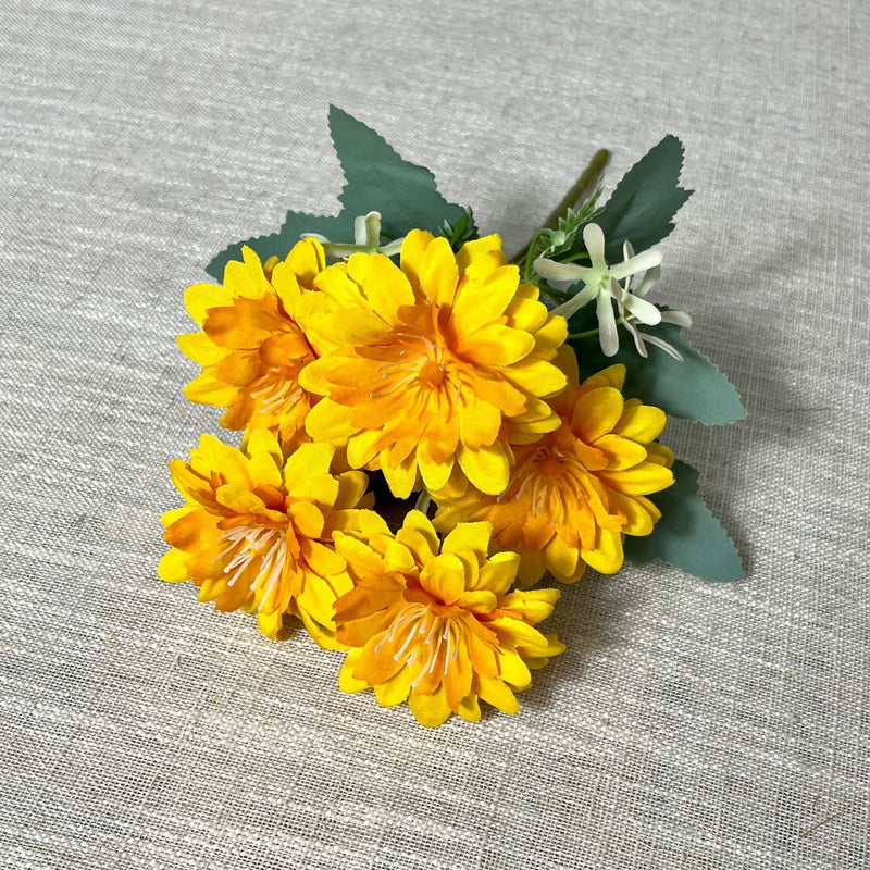 Artificial Cosmos Flower Bush with 5 Blooms, Faux Silk Fabric, Wedding, Home Decor & Office Floral Arrangement