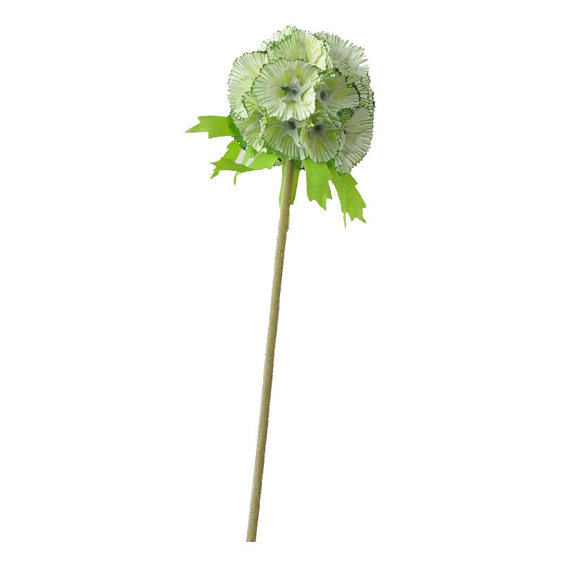 Artificial Pinwheel Flower Single Stem, Faux Silk Fabric with Fuzzy Seed Head, Rustic Farmhouse Home & Wedding Decor
