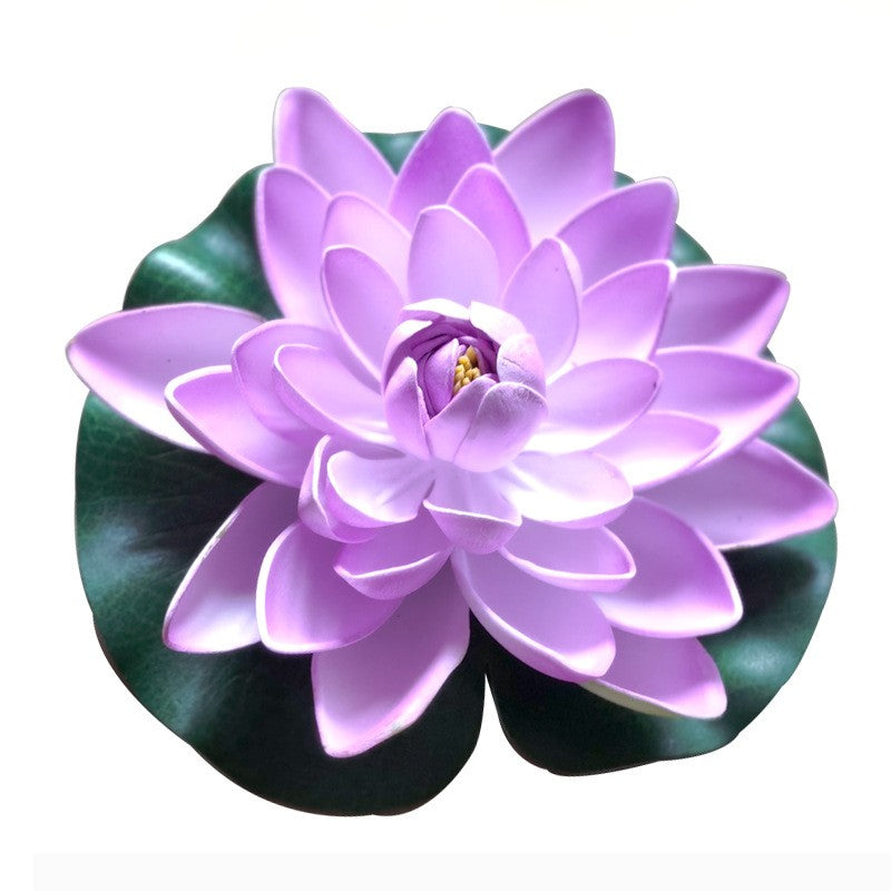 Lot de 7 grandes fleurs de lotus artificielles flottantes pour étangs, fleurs pour l'extérieur 