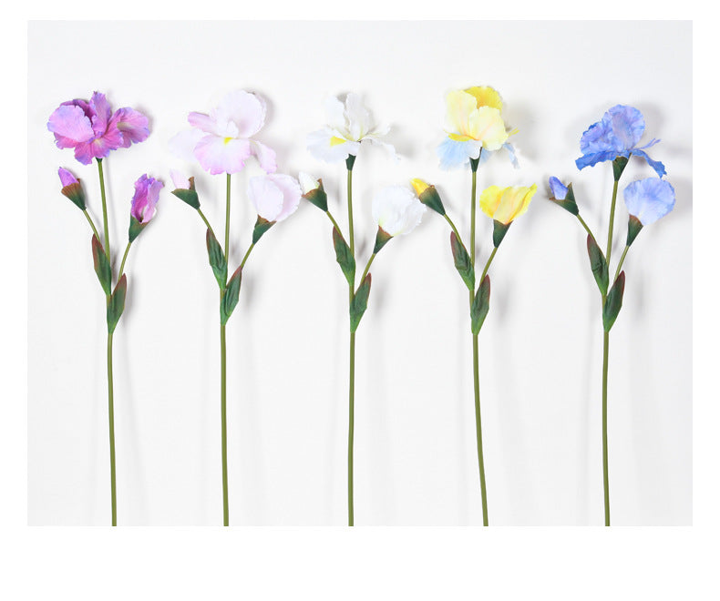 A granel, 30 ", flor de tallo de iris, flor de seda Artificial, arreglos florales de aspecto Real, venta al por mayor