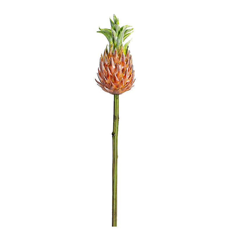 Artificial Pineapple Top Single Stem, Tropical Faux Plant for Home Decor, Wedding Centerpieces & Commercial Displays