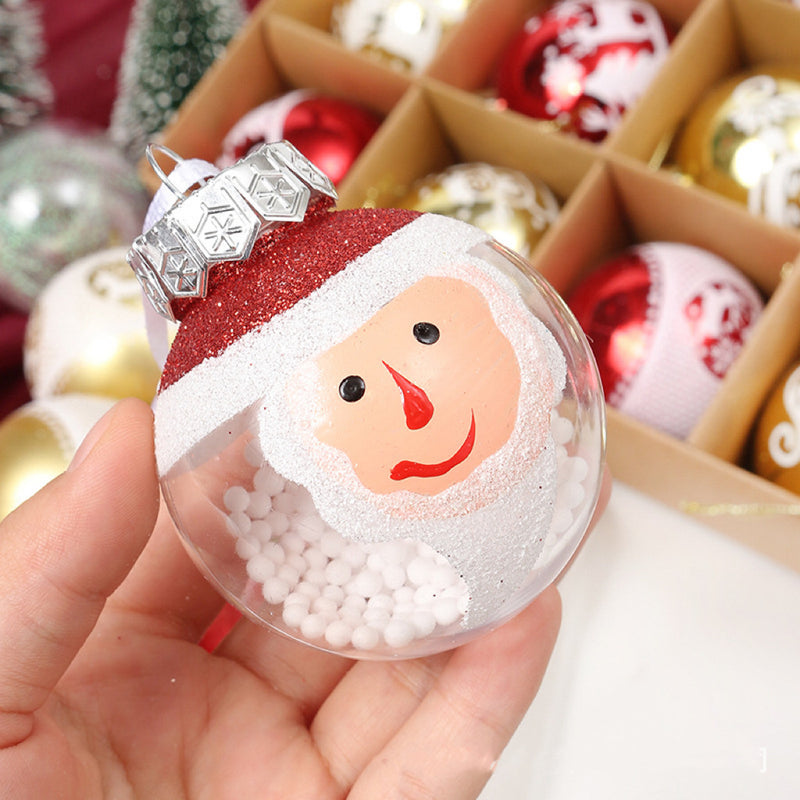 Lot de 16 boules de Noël décoratives à suspendre pour Père Noël