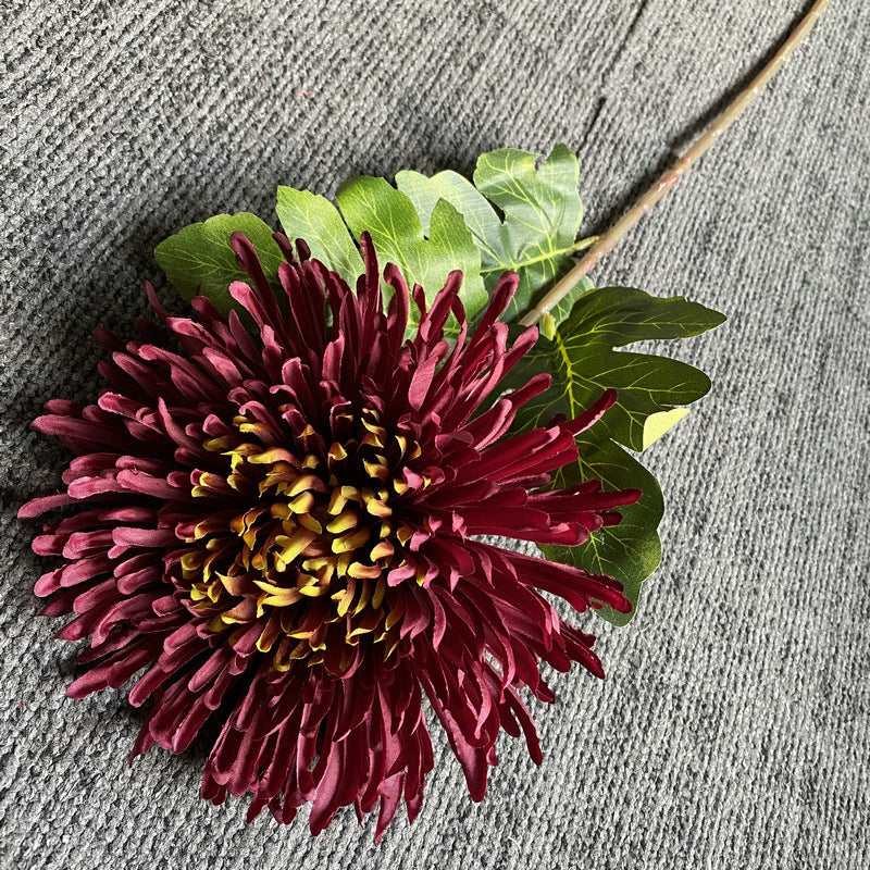 Single Stem Faux Silk Chrysanthemum Flower, 29 Inches Tall, Perfect for Weddings and Home Decor