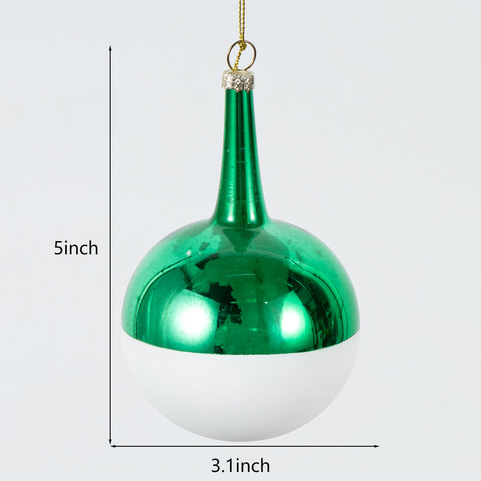 Bulk Christmas Ornament with Rope Onion Glass Ball for Christmas Tree Decoration Wholesale