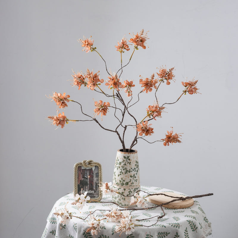Artificial Spider Flower Bush, Cleome Faux Greenery Stem, 32" Tall, for Wedding, Vase and Home Decor