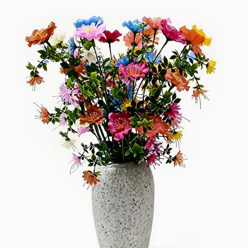 Artificial Cosmos Flowers, 28" Tall Silk-Like Faux Blooms for Wedding Centerpieces, Home Decor