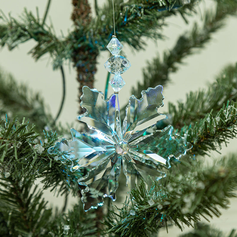 Bulk Christmas Snowflake Ornaments Acrylic Clear Hanging Pendant for Xmas Party Decor Wholesale