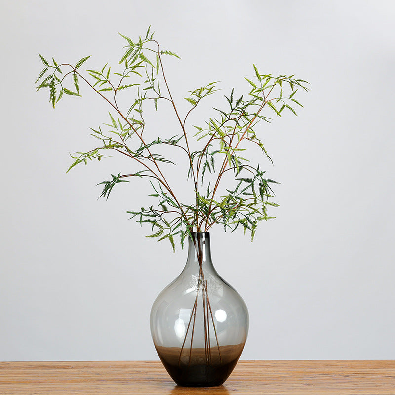 47" Artificial Fern Leaf Greenery Stem, 5-Pointed Dicranopteris Foliage for Home Decor, Wedding Centerpieces & Commercial Displays