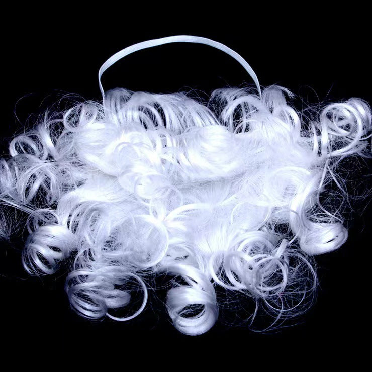 Bulk Santa Beard White Fake Beard Costume Accessories for Xmas Party Boys Girls Adults Cosplay Santa Claus Ornament Wholesale