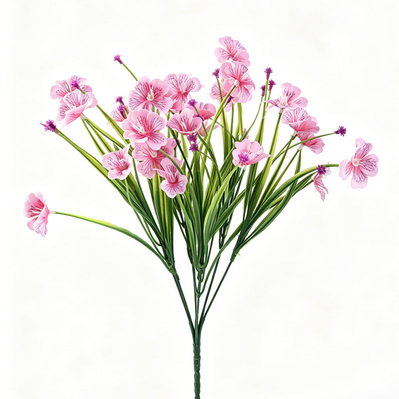 Artificial Water Grass Bush, Faux Greenery Stem with Plastic Blades, Indoor Outdoor Use for Weddings, Home Decor & Displays