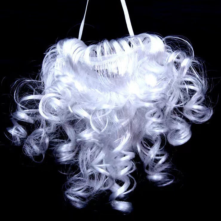 Bulk Santa Beard White Fake Beard Costume Accessories for Xmas Party Boys Girls Adults Cosplay Santa Claus Ornament Wholesale