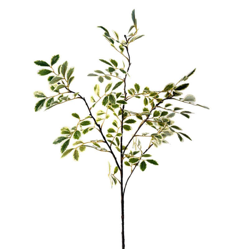 Artificial Russian Olive Leaf Branch Bush, Autumn Faux Foliage, PE Plastic, Indoor Outdoor, Vase Filler & Window Display Decor