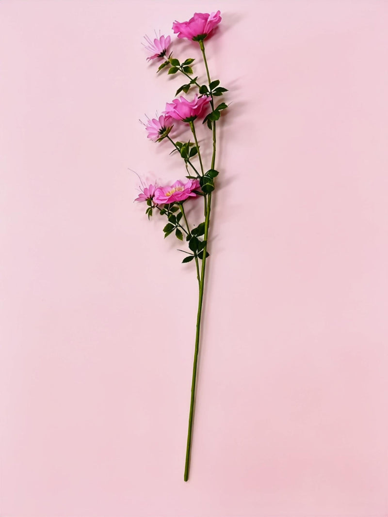 Artificial Cosmos Flowers, 28" Tall Silk-Like Faux Blooms for Wedding Centerpieces, Home Decor