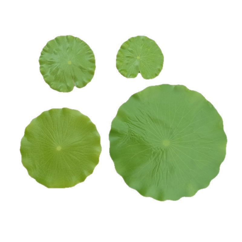 Artificial Lotus Leaf Single Stem, 4" Long, Plastic, Realistic Decoration for Home, Office, or Outdoor Use