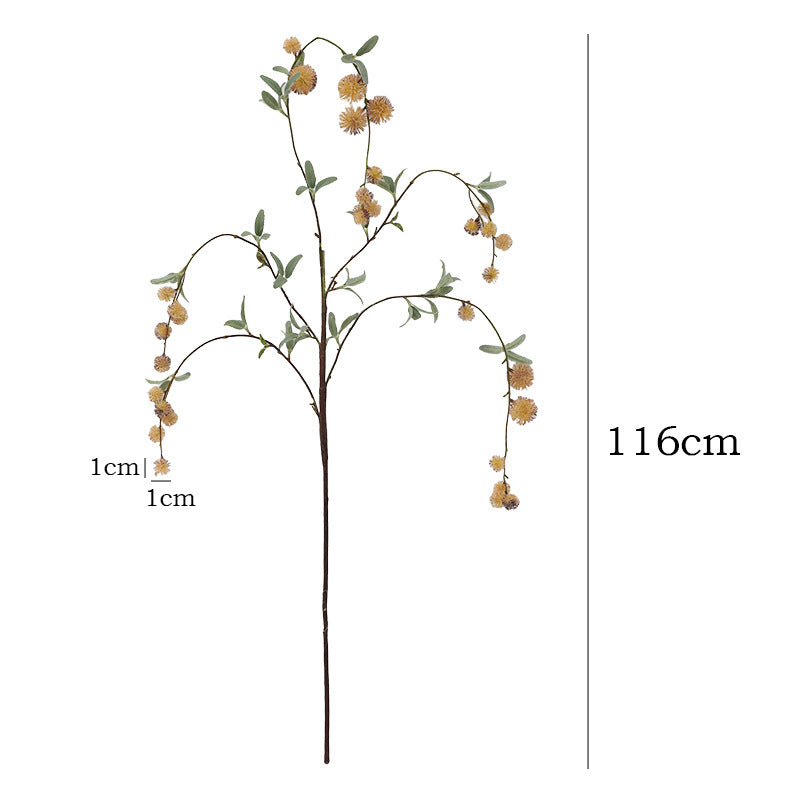 Artificial Long-Stem Thistle Bush, Modern Home Decor, Wedding & Event Styling, 45.7 Inches