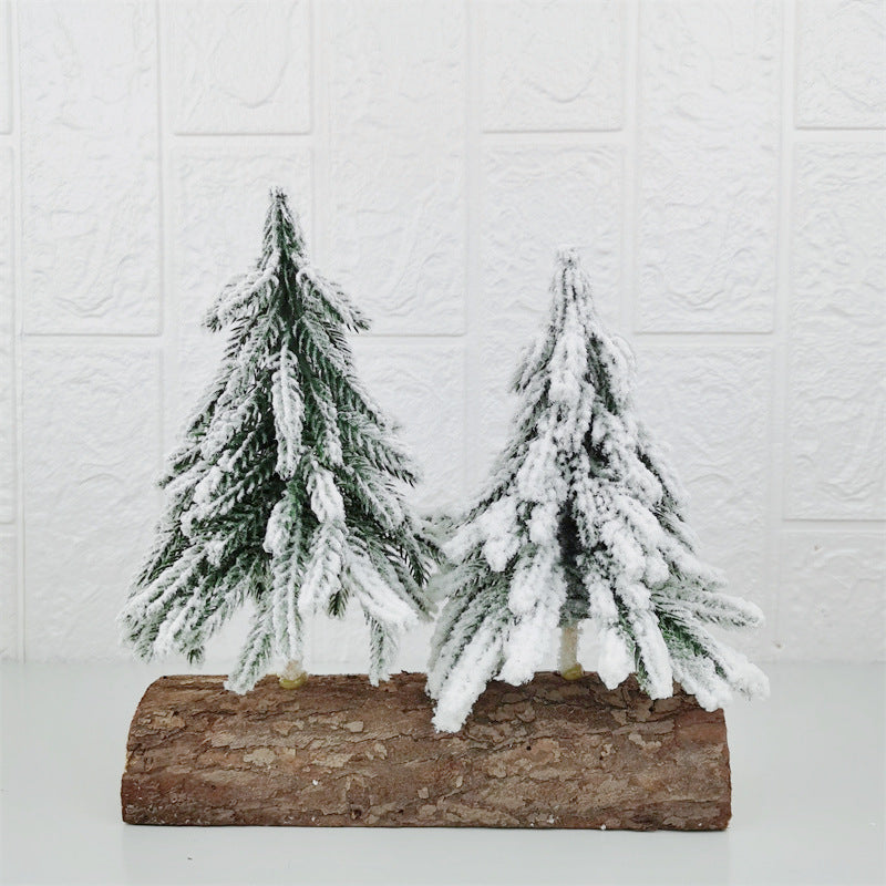Bulk 8" Artificial Cedar Xmas Tree with Base for Party Tabletop Decor Wholesale
