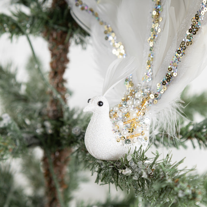 Bulk Simulated Peacock Christmas Hanging Ornaments  Wholesale