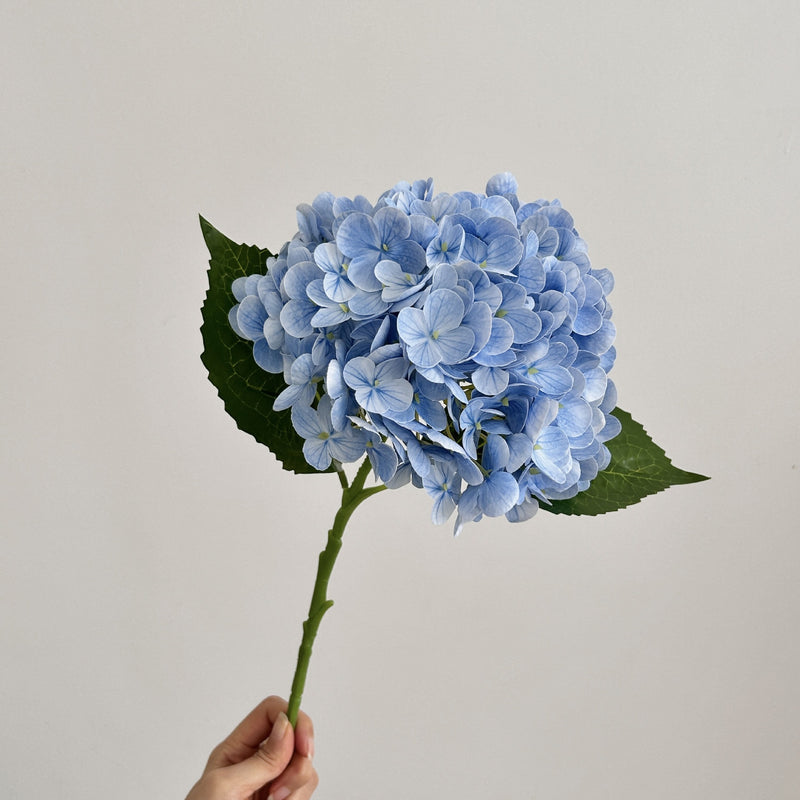 Single Stem Hydrangea Artificial Flower with 176 Blooms, 20" Silk-Like Faux Floral for Wedding Centerpieces & Home Decor