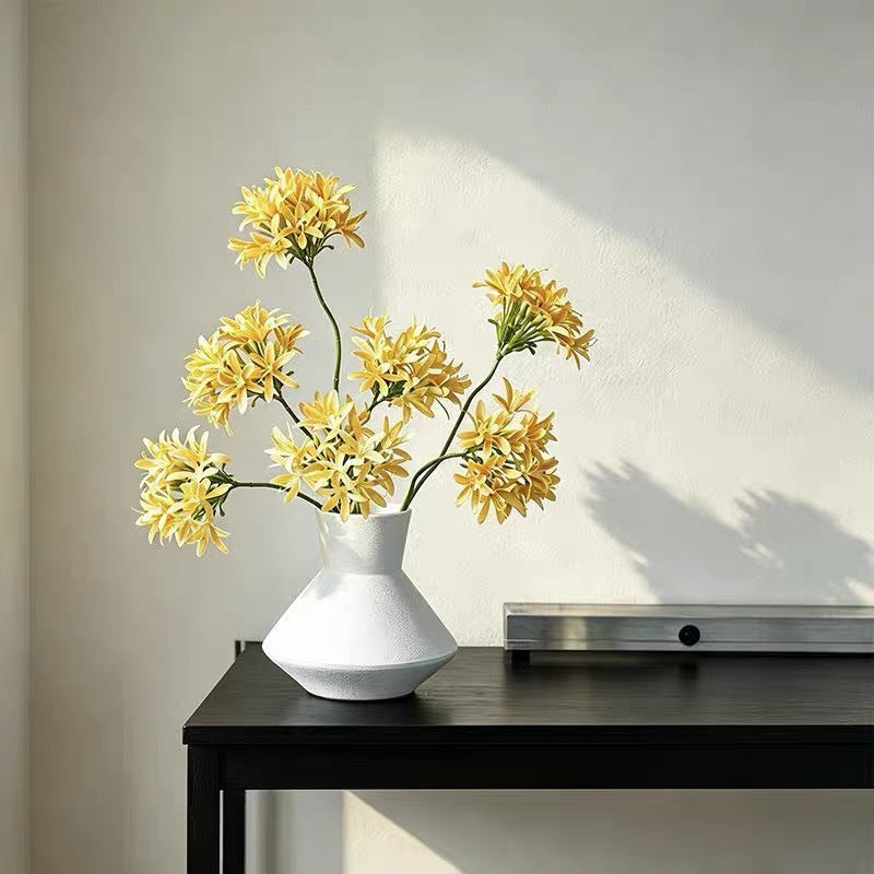 Single Stem Artificial Agapanthus Flower, 24" Tall Realistic Fake Flower for Wedding Decor, Home Styling, and Floral Arrangements